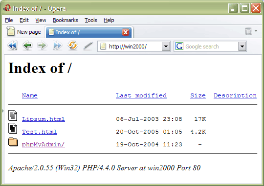 Apache web root - external access